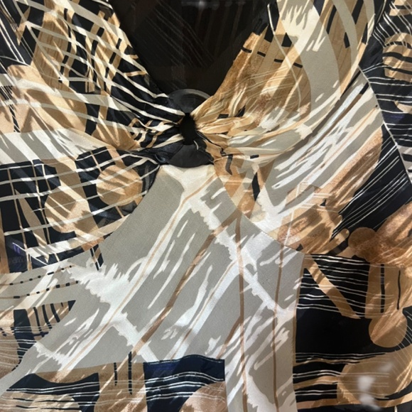 Y2K Silk-Blend Abstract Tank 2P - Picture 4 of 6